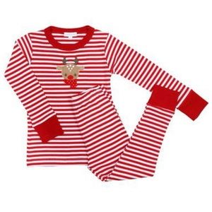Magnolia Baby Reindeer Appliqué Long Pjs